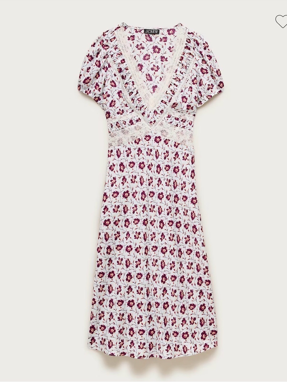 J Crew Lace dress in floral-print viscose twill size 8